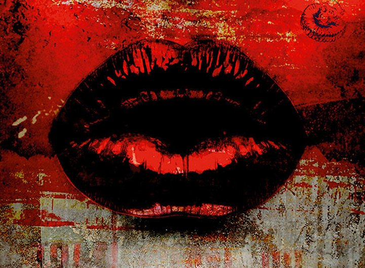 Red Kiss – Detail View | Alain Delvoye × Cobra Art for Home Beauty Vibes