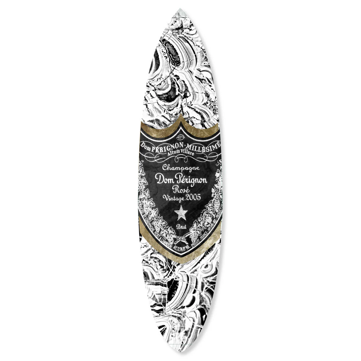 “Champagne Surfboard Lux” by Oliver Gal
