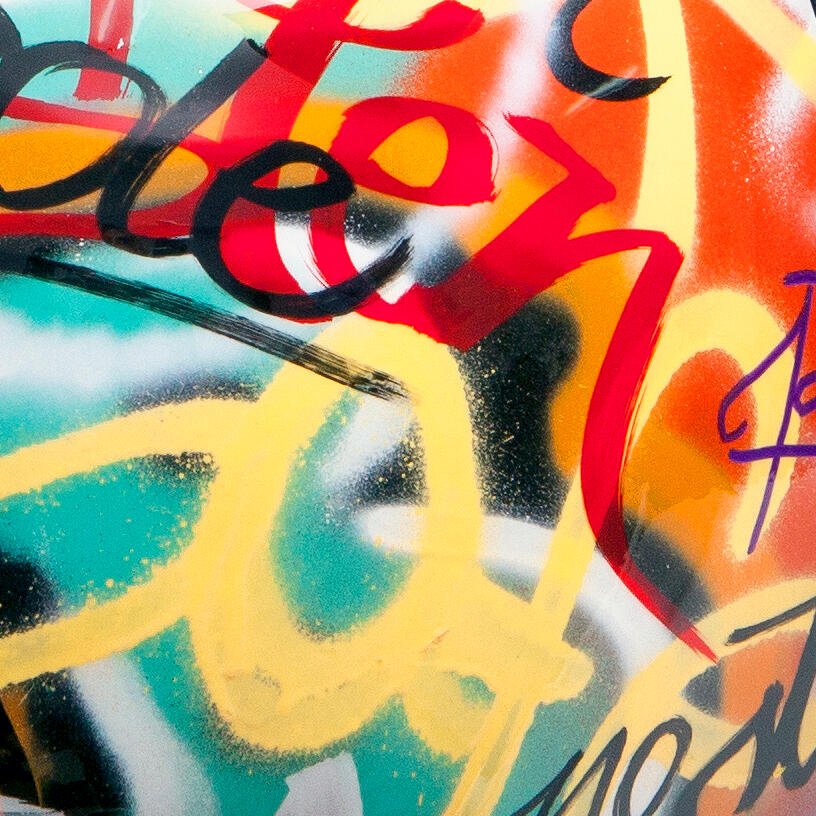 Graffiti Cherry by Bull & Stein – Artistic Detail, Hand-Painted Porcelain