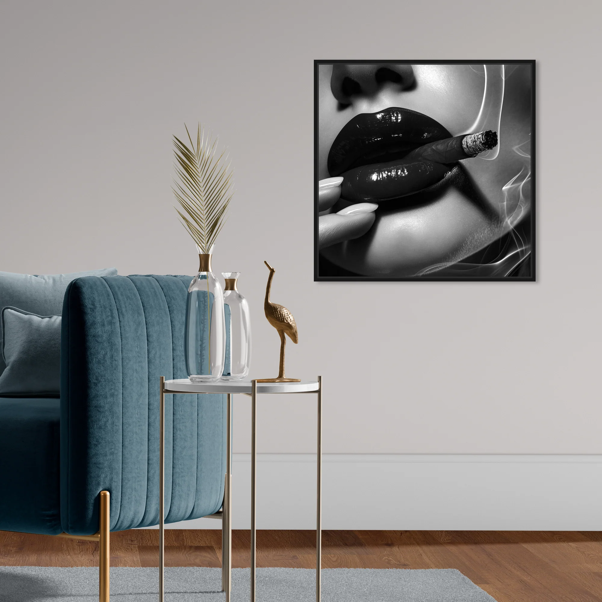 Midnight Smoke by Oliver Gal – wall view in styled interior-8632-474b-b9cb-b7530c5ca5e4_2000x2000
