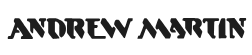 Andrew Martin logo – British design house blending heritage, adventure, and bold creativity