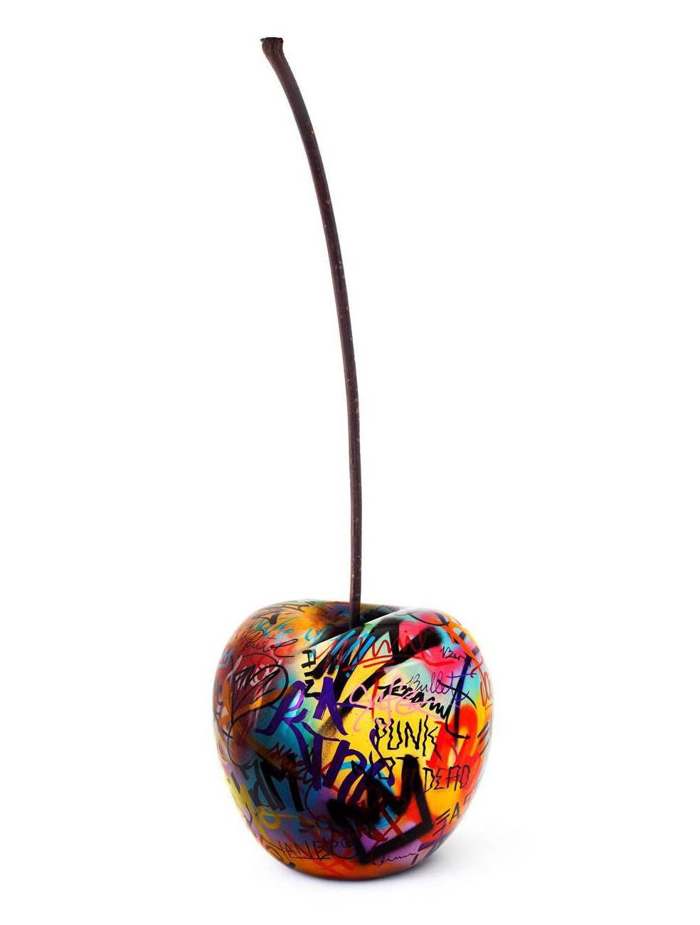raffiti Cherry Sculpture by Bull & Stein – Porcelain Pop Art, Main View