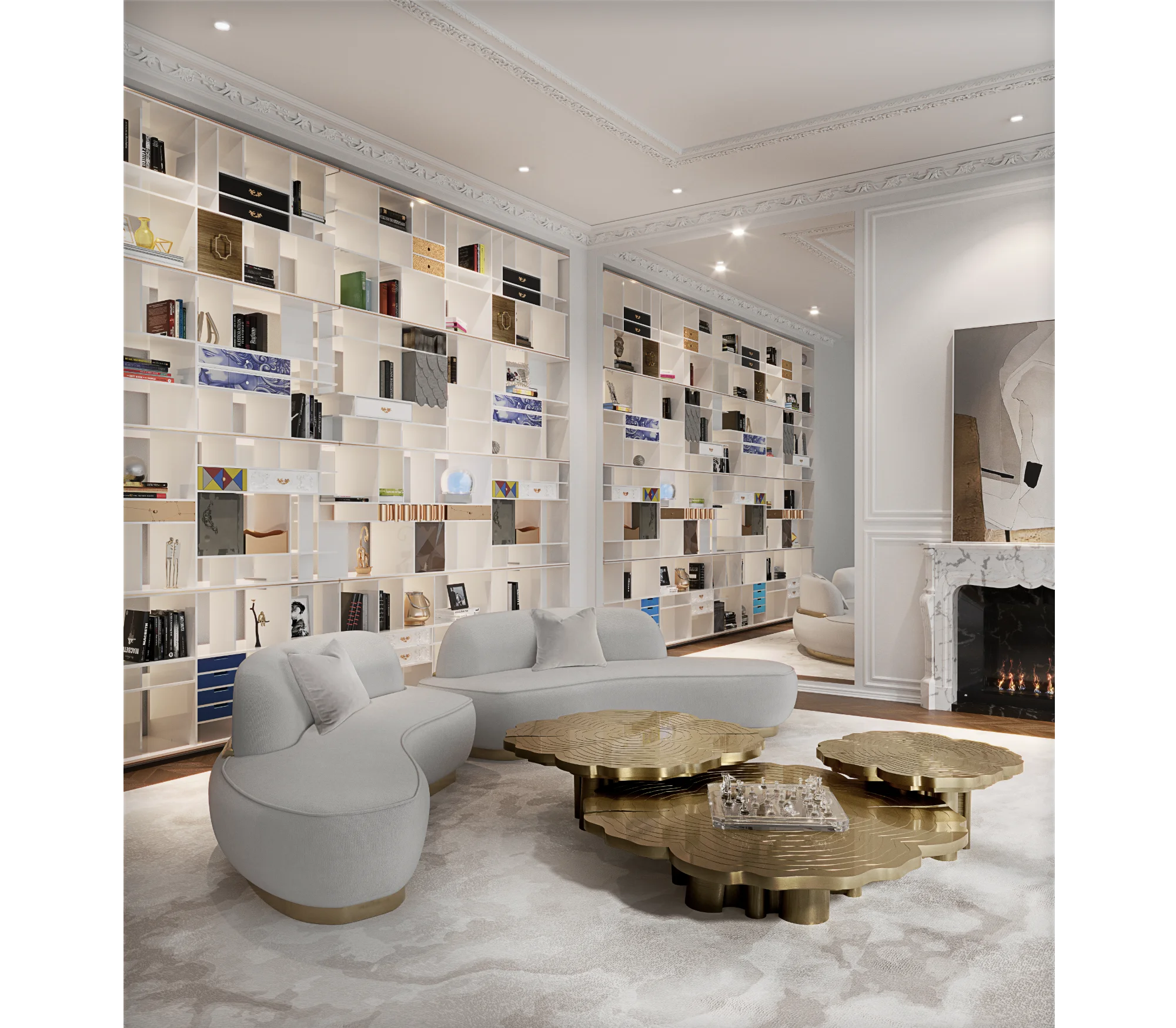 Coleccionista Bookcase — Luxury Living Room