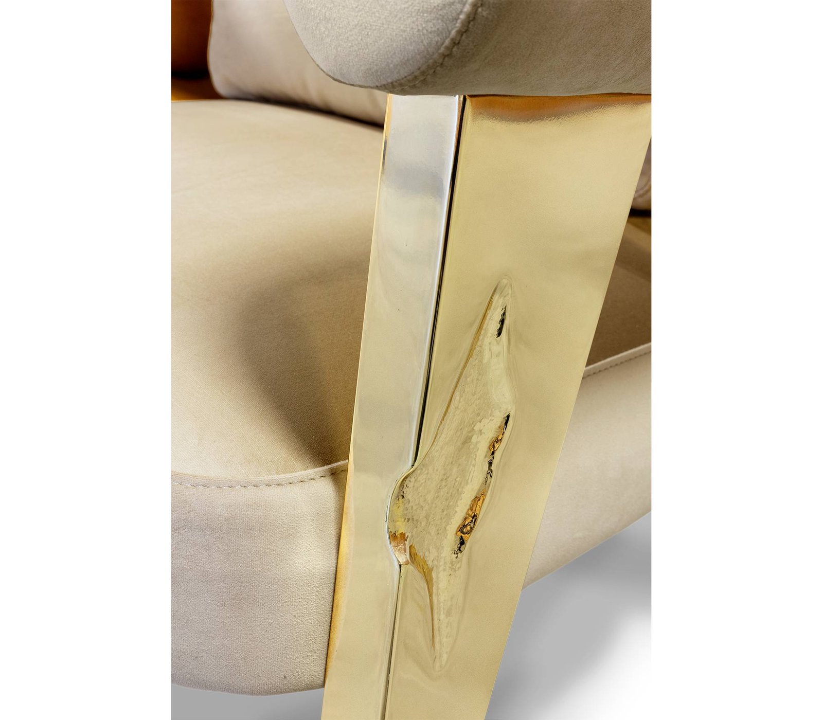 Detail – Ethereal Armchair Brass Leg by Boca do Lobo