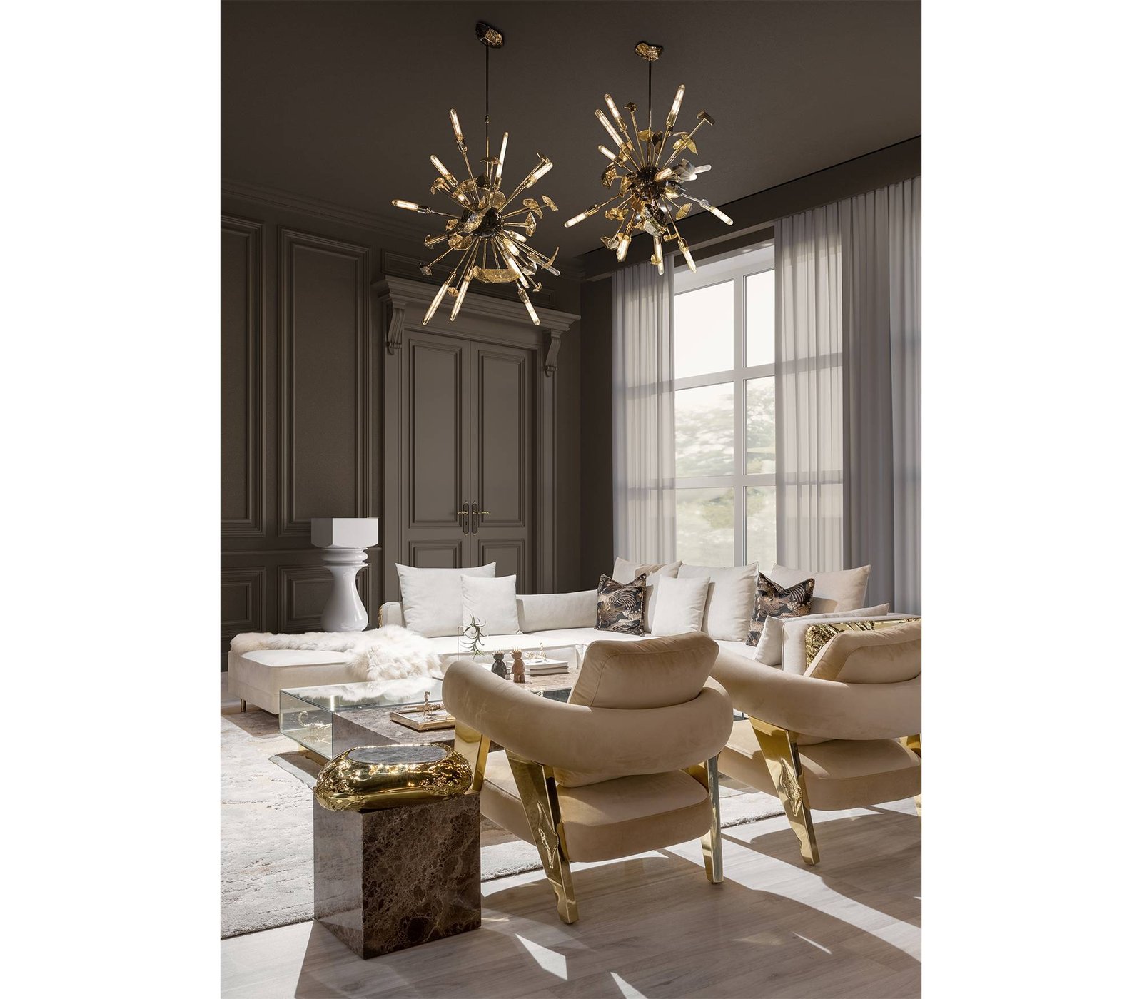 Ethereal Armchairs in Luxury Living Room – Boca do Lobo