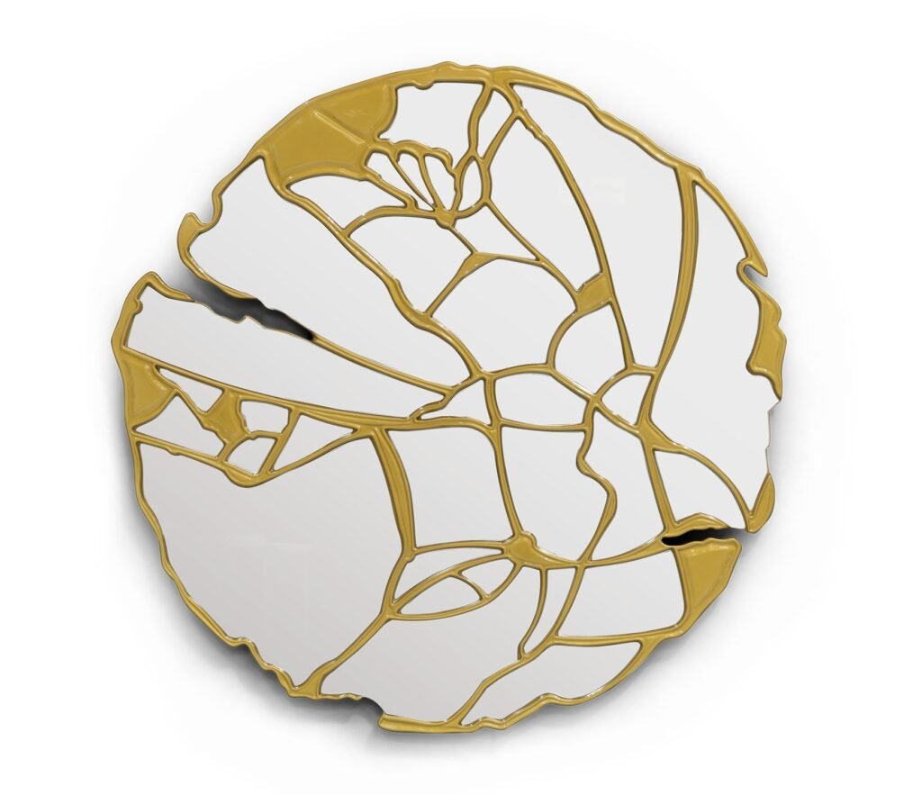 Glance Mirror by Boca do Lobo – Gold Fragmented Wall Mirror