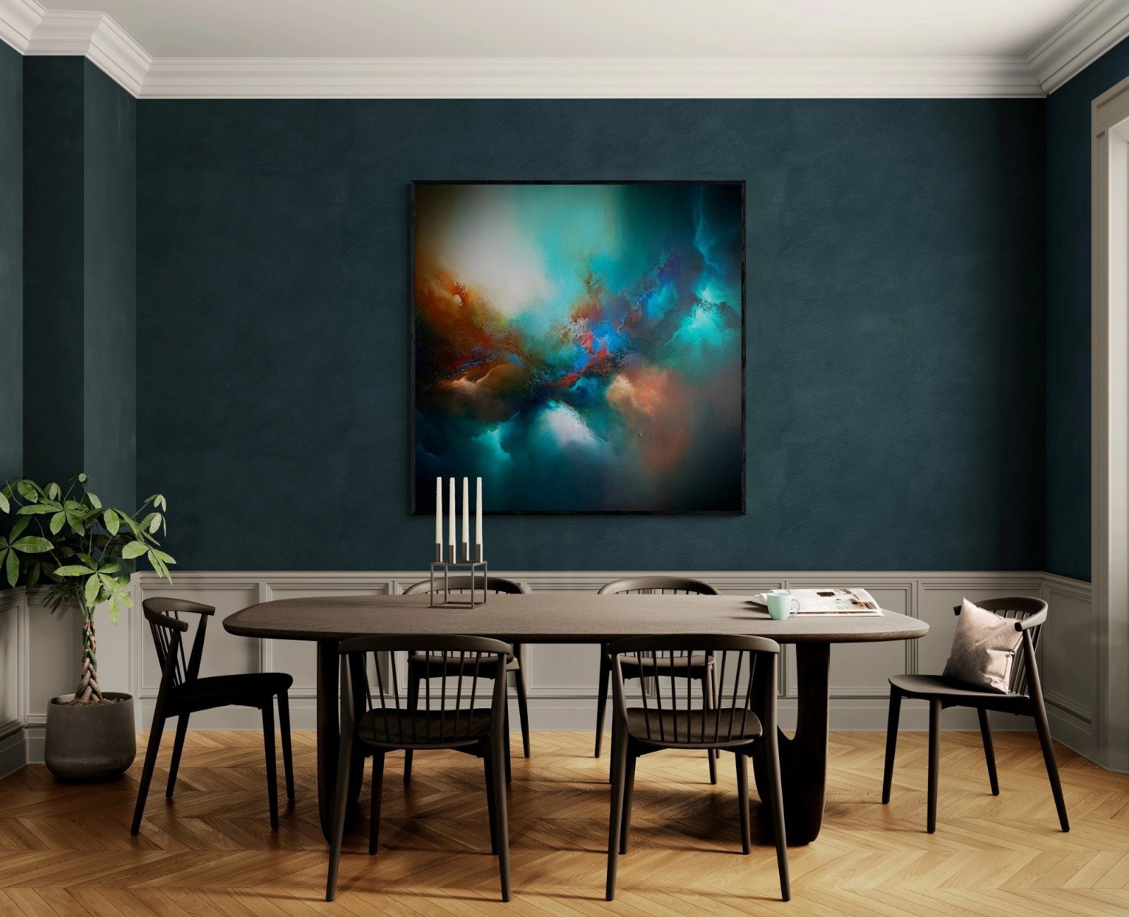 Evoking the Heavens by Simon Kenny in a Dining Room Interior
