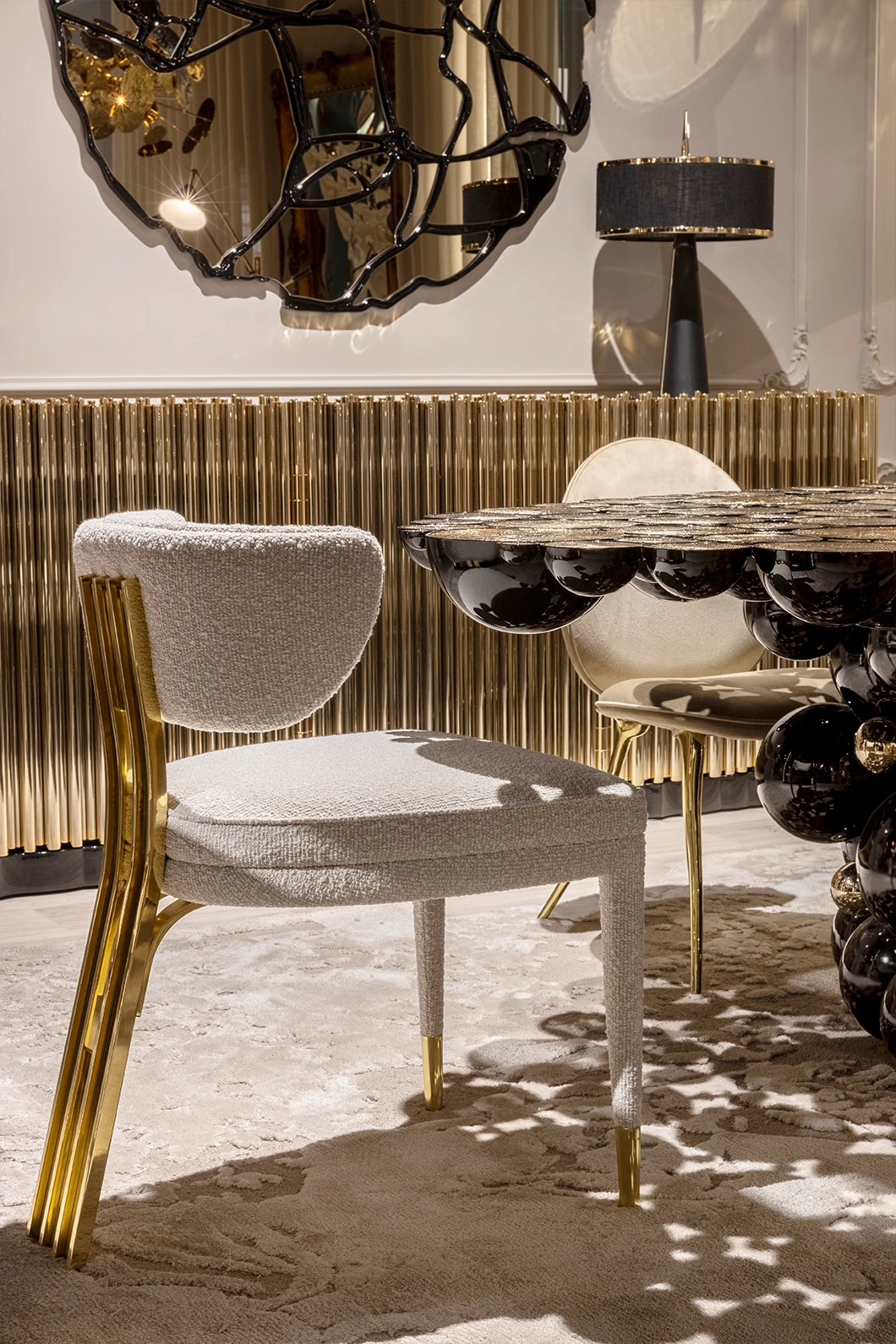 Talie Dining Chair by LUXXU with Newton Dining Table