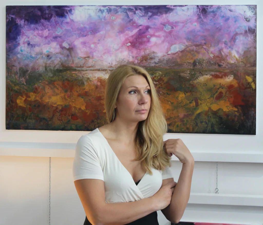 Portrait of Italian contemporary artist Milena Nicosia