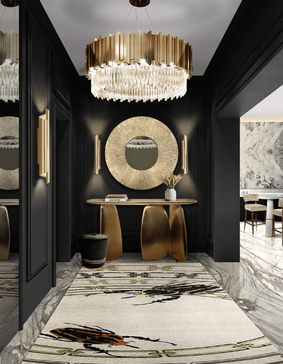 Ardara Console Table by BRABBU in Luxury Hallway
