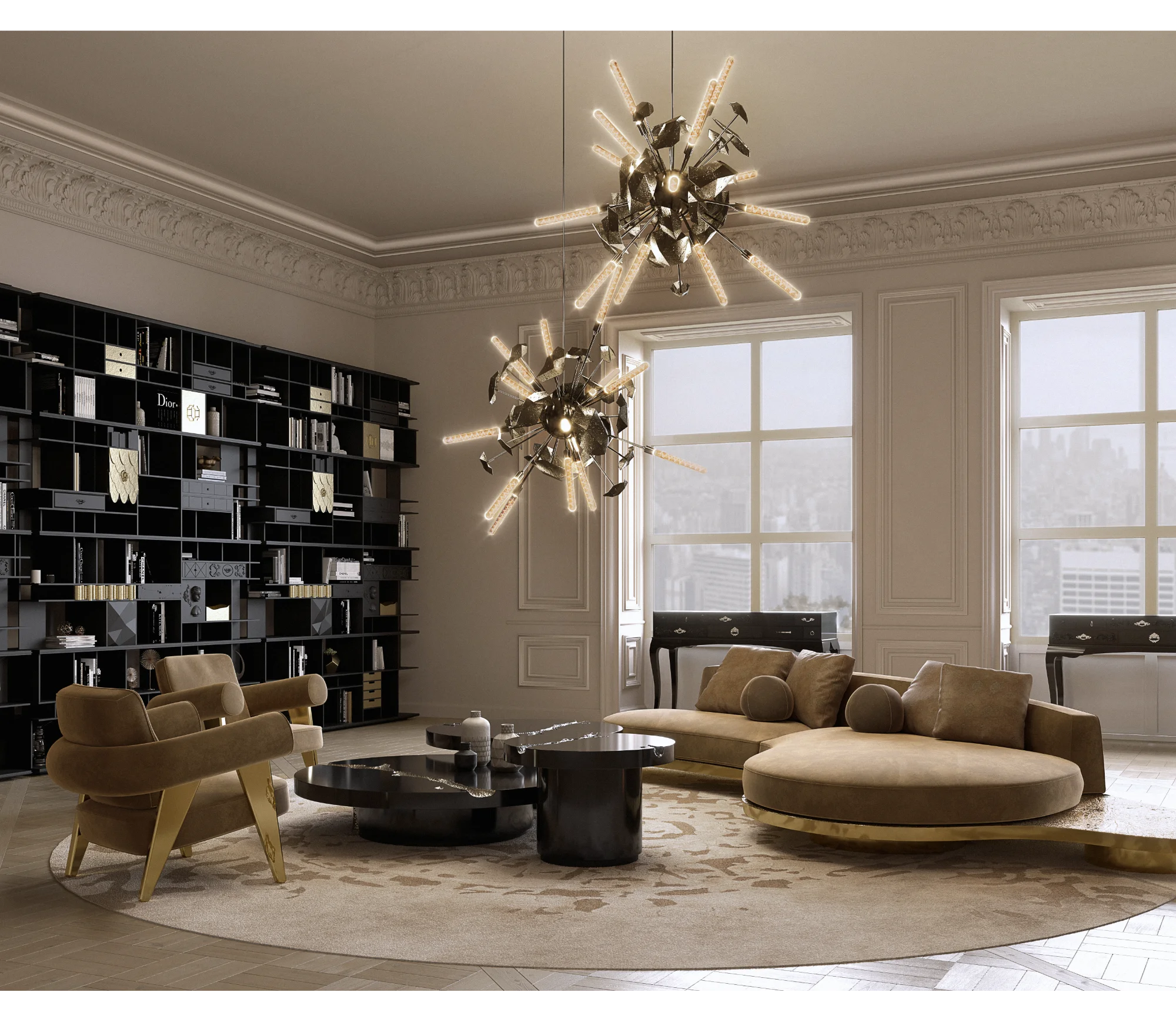 Coleccionista Black Bookcase — Living Room