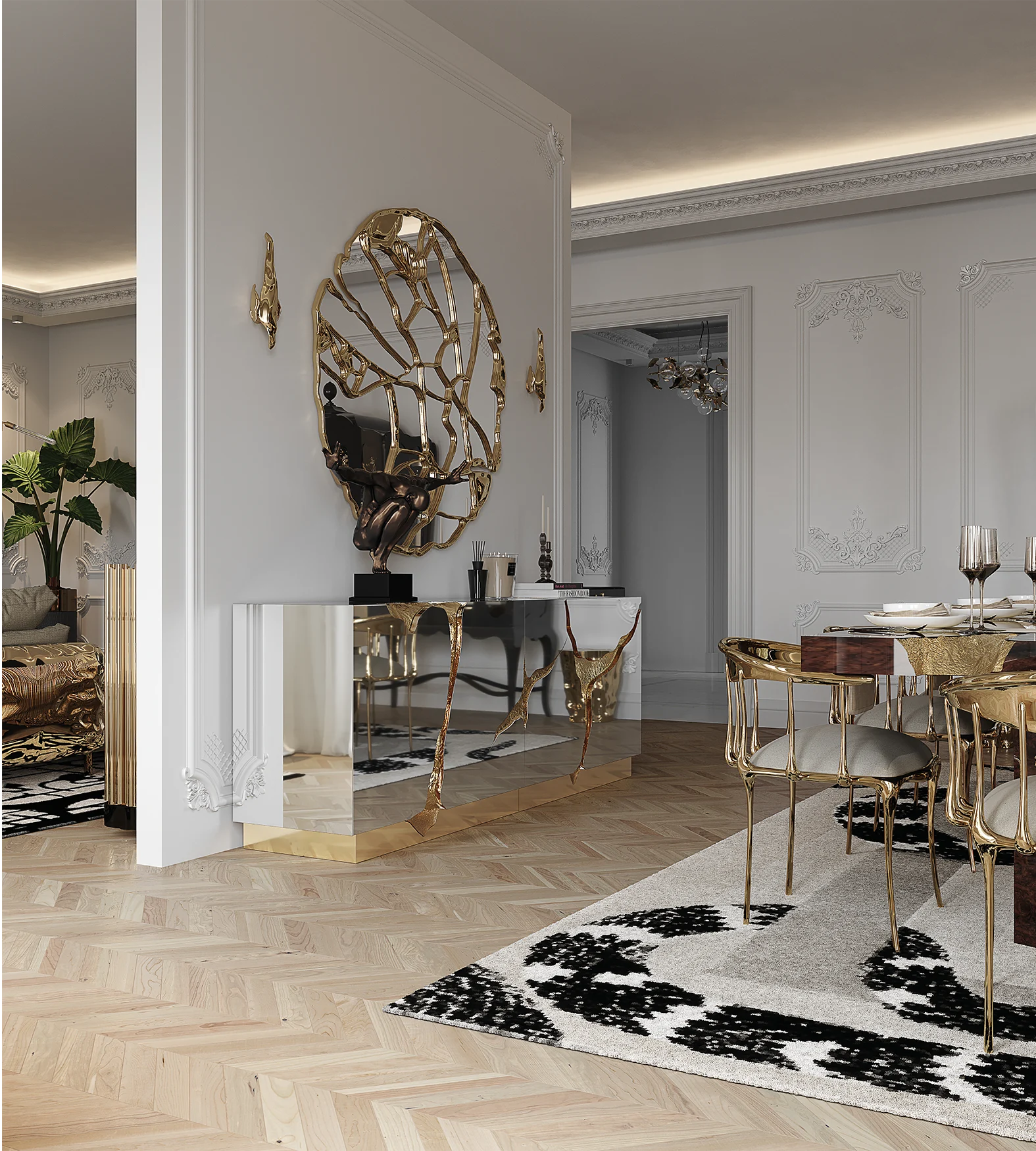 Glance Mirror – Open Living Interior – Boca do Lobo