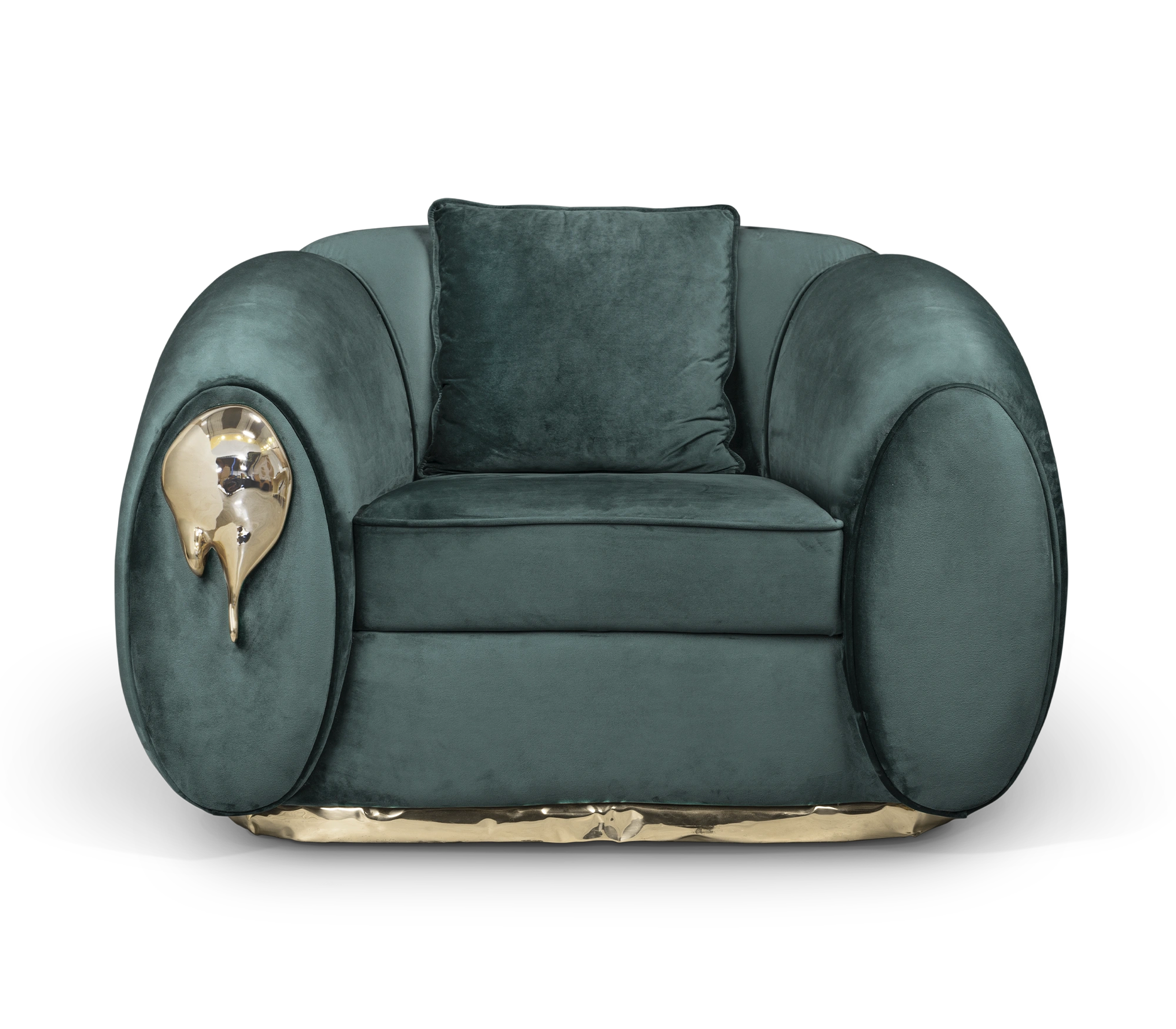 Soleil Armchair Green – Front View – Boca do Lobo