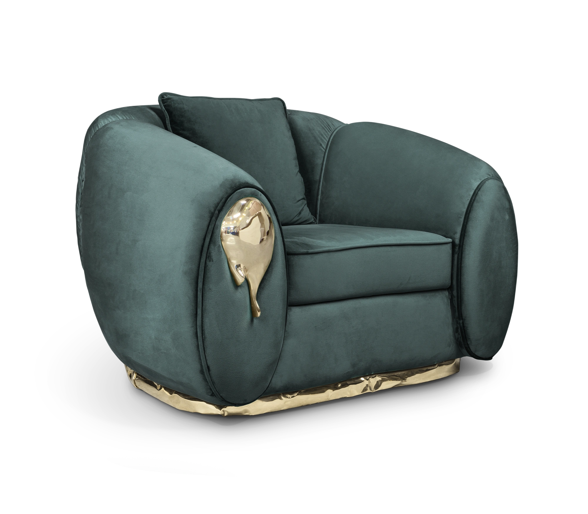 Soleil Armchair Green – Three-Quarter View – Boca do Lobo